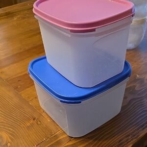 Tupperware Pink and Blue Storage Containers